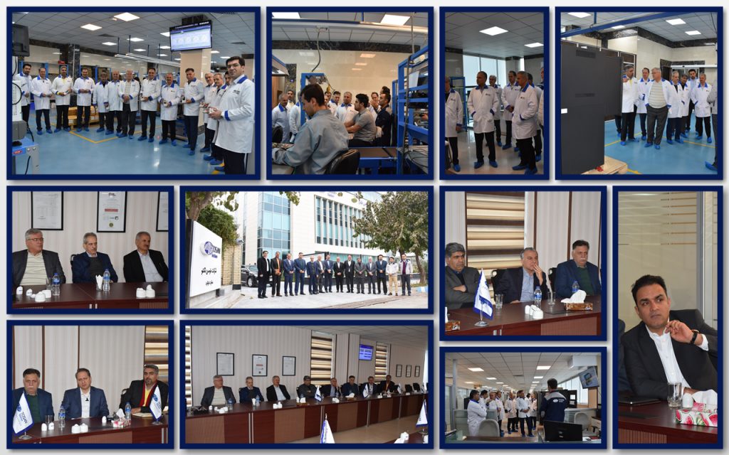 top managers of bank sarmayeh in production site visiting